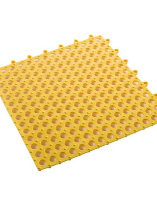 4 PCS Bathroom Anti  Slip Mat Shower Room Splicing Ground Pad  Size  30x30cm  Yellow